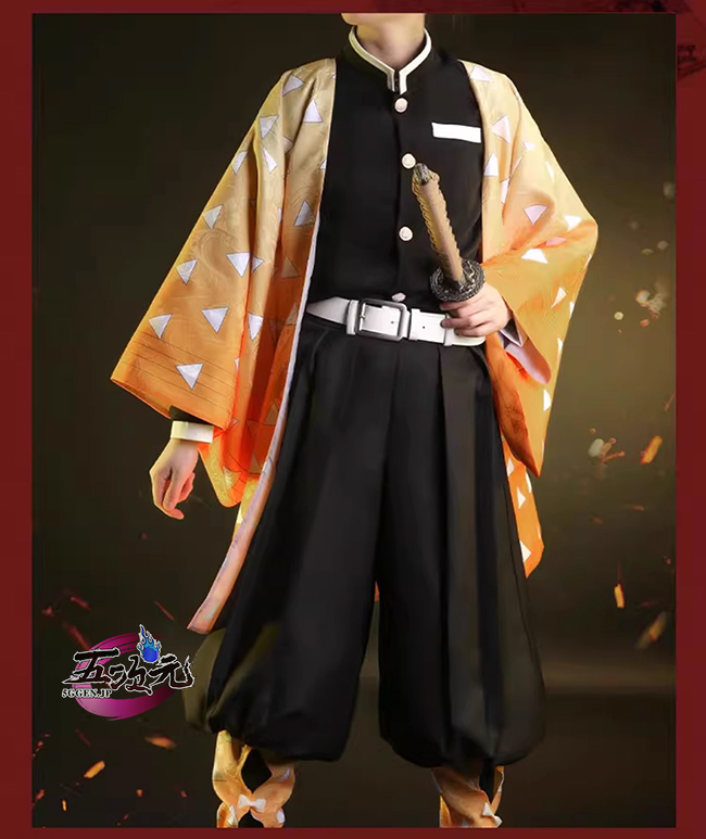 三分妄想 鬼滅の刃 コスプレ 我妻善逸 衣装